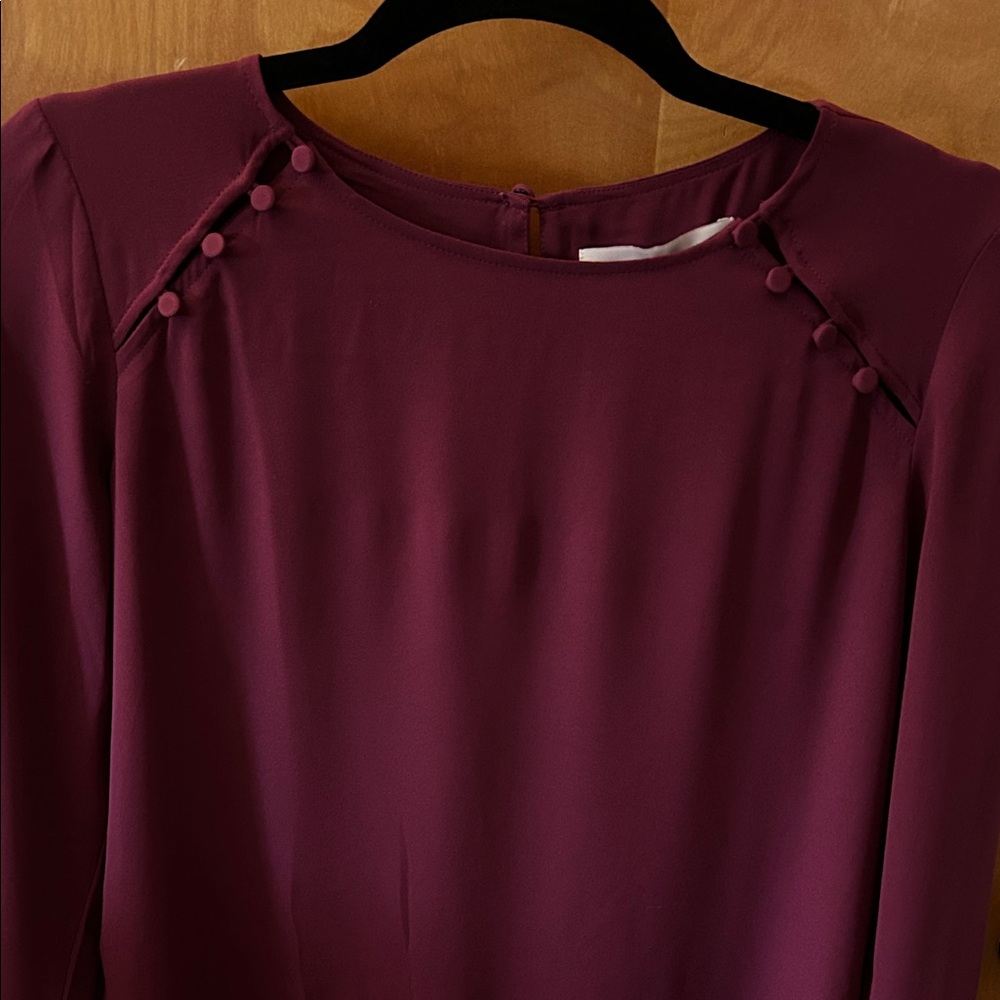 LOFT Women's maroon/Plum Blouse